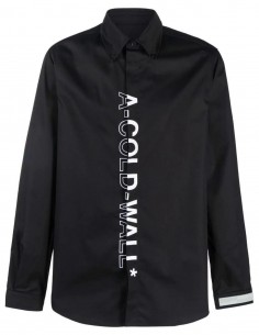 Chemise noire avec logo imprimé A-COLD-WALL pour homme - FW21