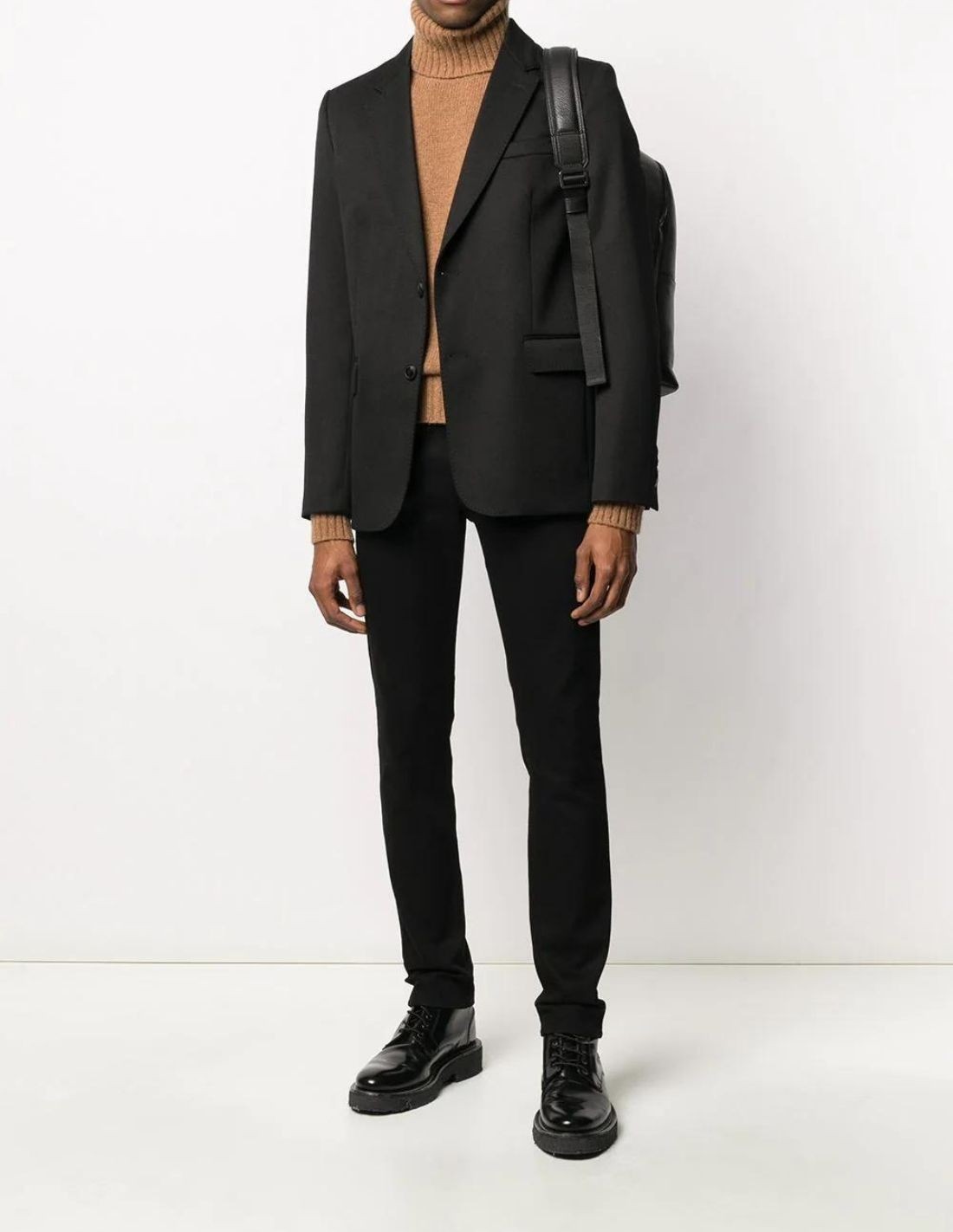 Two buttons black blazer jacket AMI PARIS for men - SS22