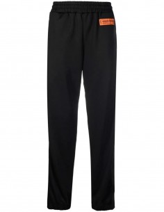 Pantalon de jogging noir avec patch logo HERON PRESTON pour homme - FW21
