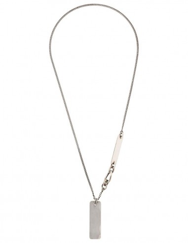 Silver necklace with badge pendant WERKSTATT:MUNCHEN