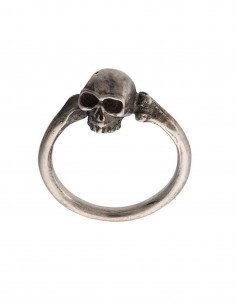 Engraved silver skull ring WERKSTATT:MUNCHEN