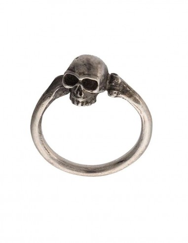 Engraved silver skull ring WERKSTATT:MUNCHEN