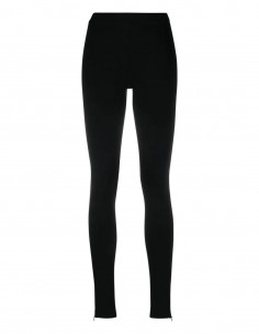 Black zip-up leggings TOTÊME for women - SS22