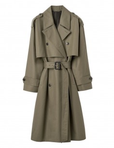 Trench coat kaki TOTÊME pour femme - SS22