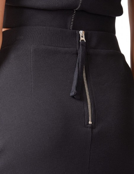 Black slit ribbed long skirt THOM KROM for women - SS22