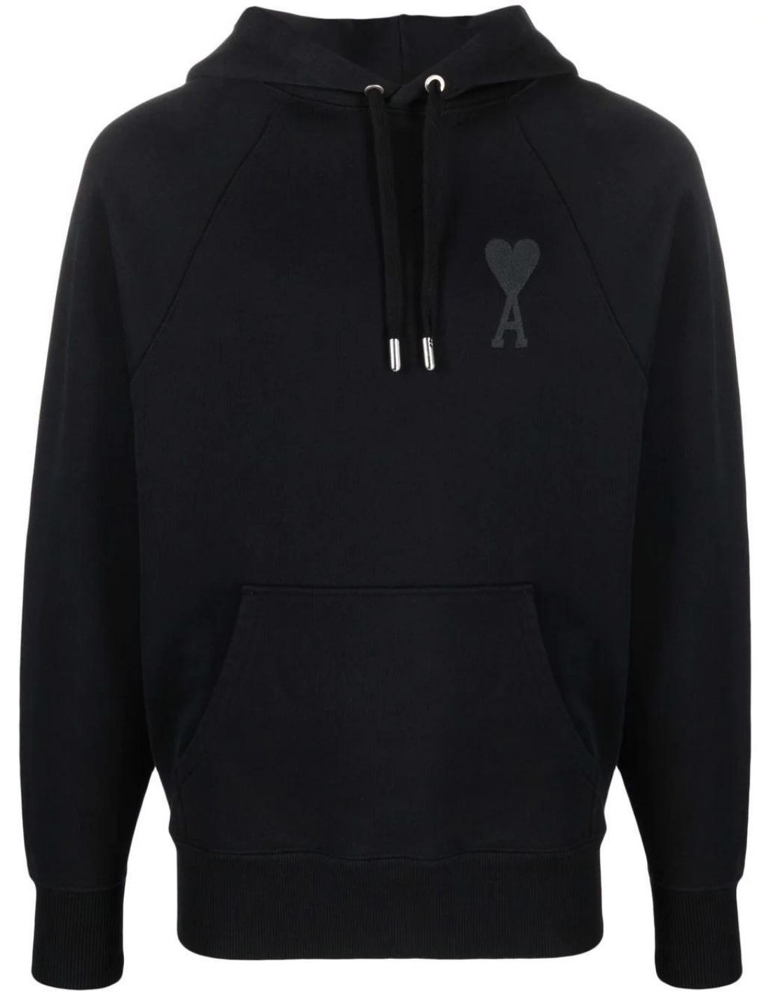 Black oversized AMI PARIS hoodie with 