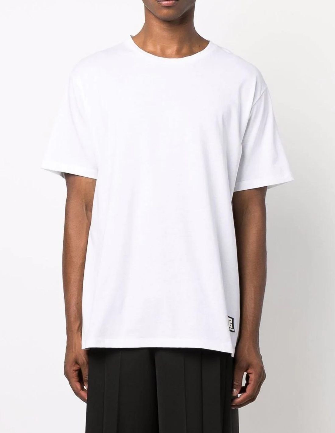 Oversized white t-shirt with vertical logo BALMAIN for men - SS22