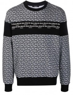 Monogrammed sweatshirt BALMAIN for men - SS22