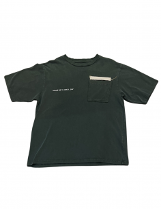 T-shirt vert à imprimé "ISSUE" VAL KRISTOPHER pour homme - FW21