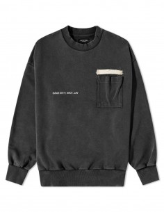 ﻿Grey sweatshirt with "ISSUE" printed VAL KRISTOPHER for men - FW21