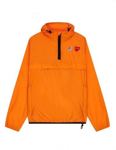 K-way "Leon" col camionneur orange COMME DES GARÇONS PLAY X KWAY mixte - SS22