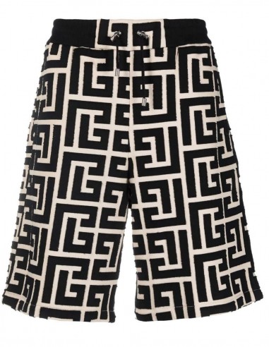 Bermuda shorts with monogrammed pattern BALMAIN for men - SS22
