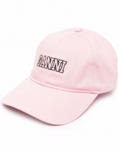Pink cap with embroidered logo GANNI for women - SS22