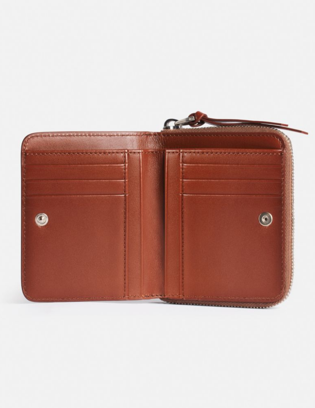 Brown leather zipped wallet AMI PARIS - SS22