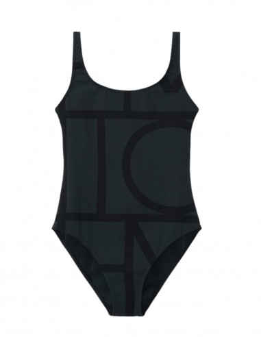 Maillot de bain une pièce monogramme - noir TOTÊME - SS22