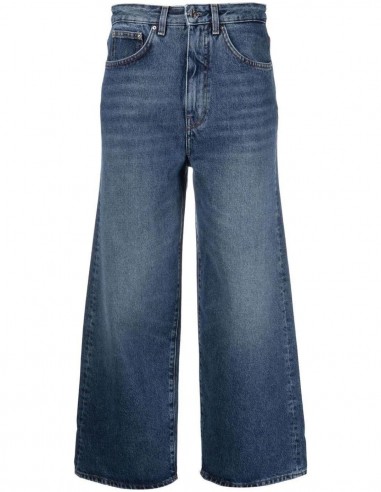 Blue flared short jeans TOTÊME - SS22