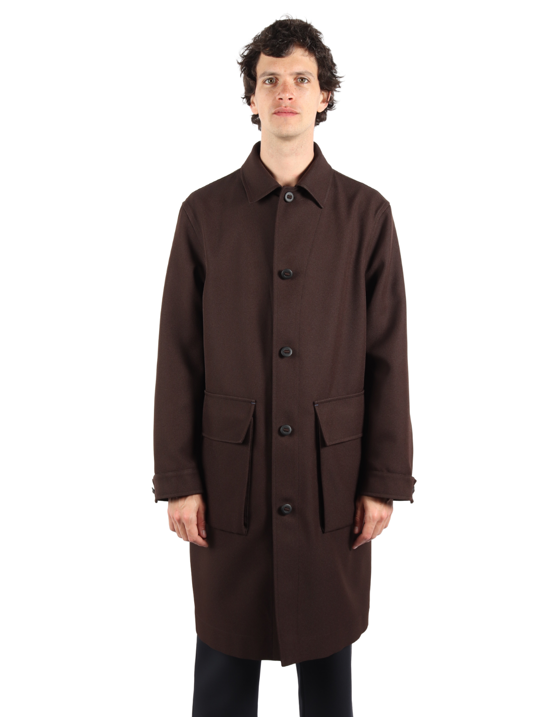 Long buttoned coat