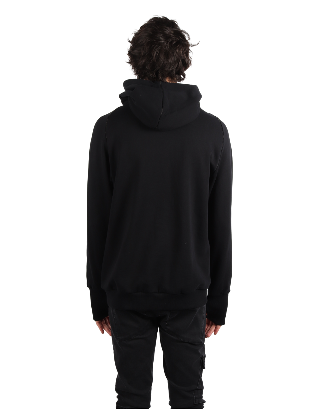 Black cotton hoodie 