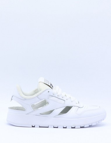 Baskets "Classic leather DQ" blanches MAISON MARGIELA X REEBOK mixte - SS22
