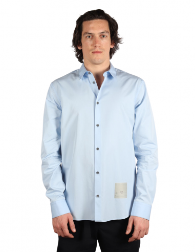 OAMC 'Salv' blue oversized shirt with patch