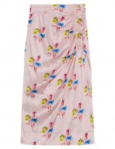 Jupe portefeuille imprimée fleuri GANNI - SS22
