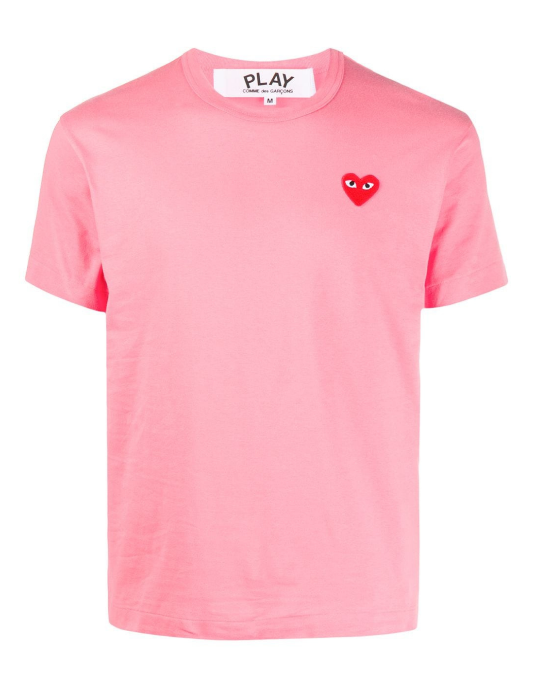 længes efter ål Krønike T-shirt rose avec coeur rouge COMME DES GARÇONS PLAY mixte.