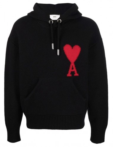 Black wool hoodie AMI PARIS - SS22