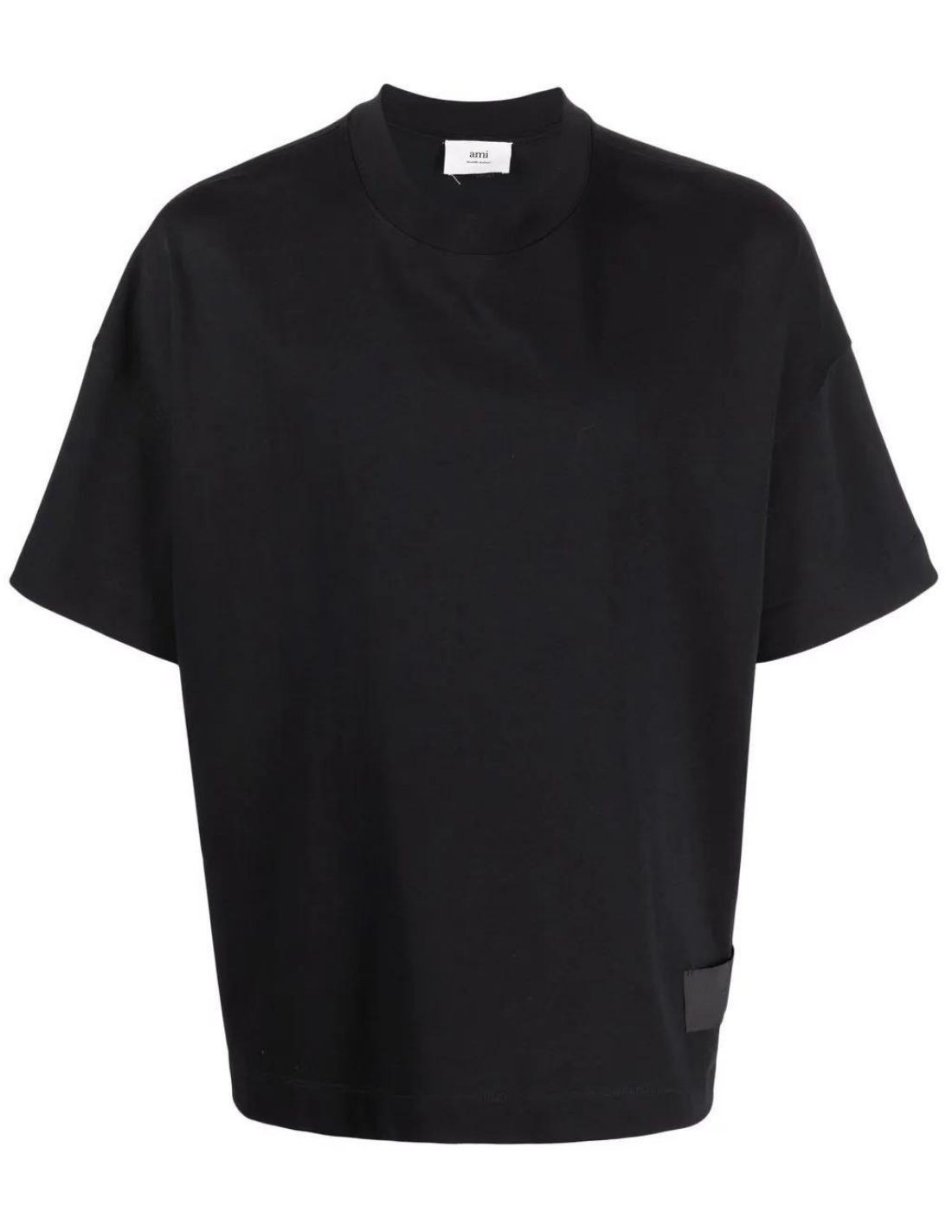 Black oversized tee-shirt in organic cotton AMI PARIS - SS22