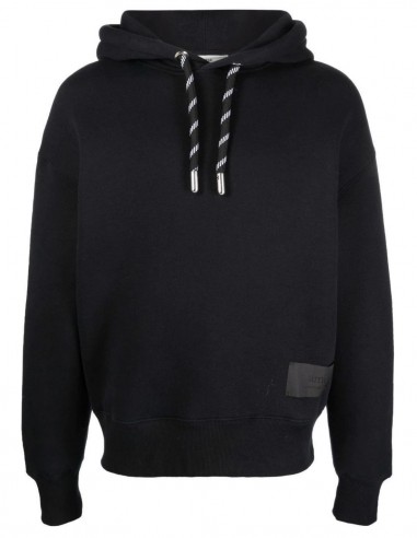 Black hoodie with big drawstrings AMI PARIS - SS22