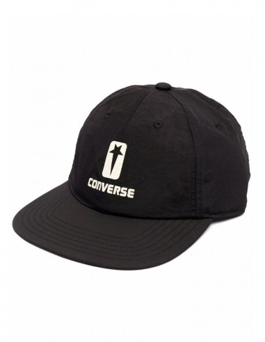 Black cap with logo in nylon RICK OWENS RODKR X CONVERSE.