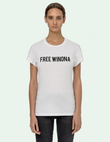 T-shirt blanc 'Free Winona' OFF-WHITE*