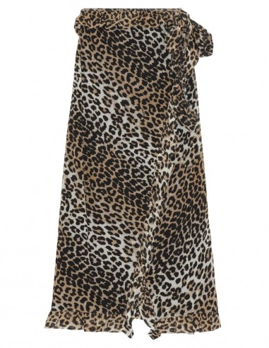 Flounced leopard print skirt GANNI - FW22