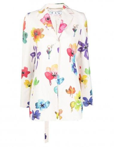 Blazer jacket with floral print OFF-WHITE - SS22