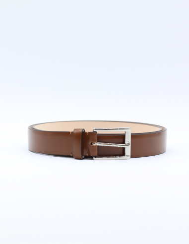 Brandy glazed leather belt MAISON MARGIELA - FW22