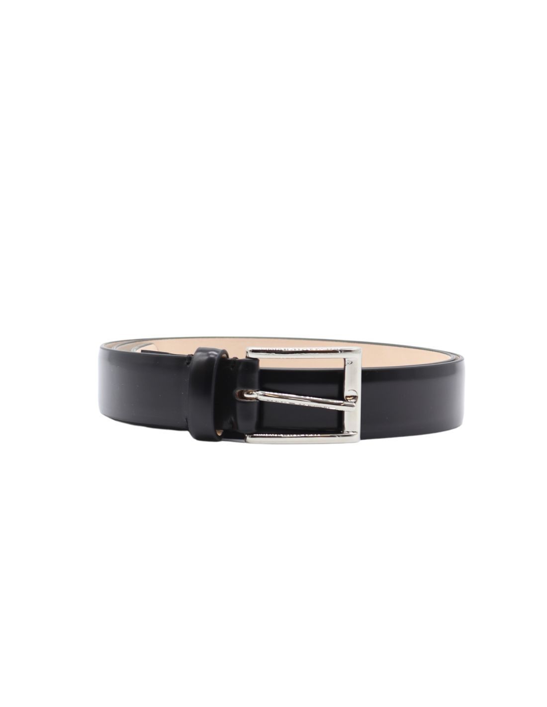 Black glazed leather belt MAISON MARGIELA - FW22