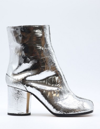 Silver leather "Tabi" boots MAISON MARGIELA - FW22
