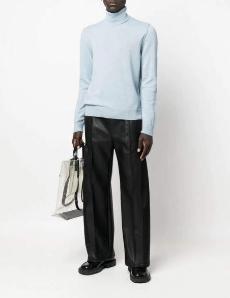 Blue cashmere turtleneck jumper MAISON MARGIELA - FW22