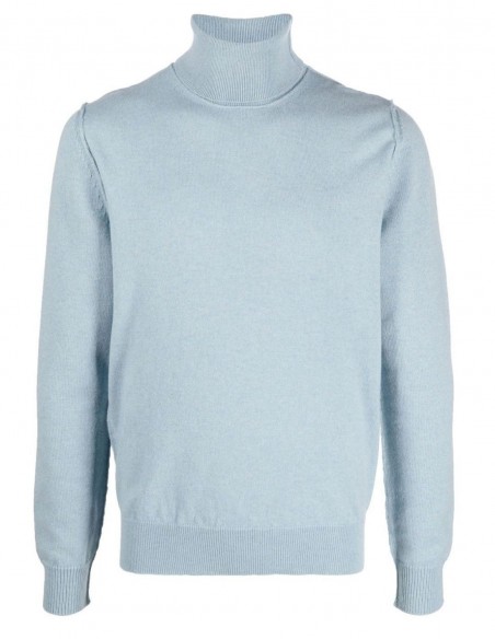 Blue cashmere turtleneck jumper MAISON MARGIELA - FW22