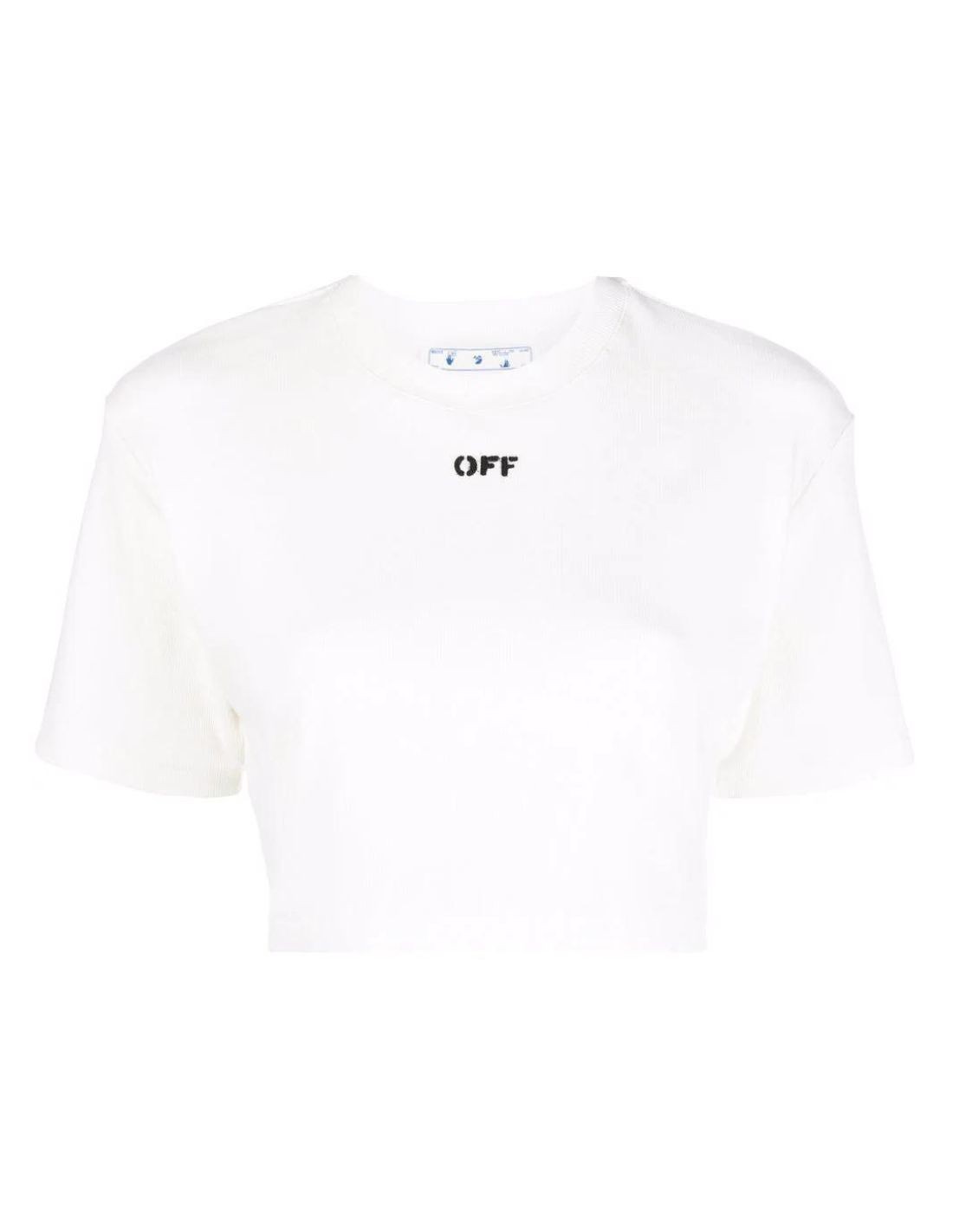 White crop top tee-shirt with 