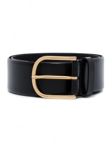 Large leather belt with gold buckle TOTÊME - FW22