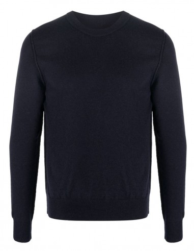 Pull col rond navy en cachemire MAISON MARGIELA - FW22