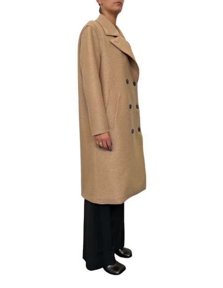 Beige sailor coat pressed wool and polaire HARRIS WHARF LONDON - FW22