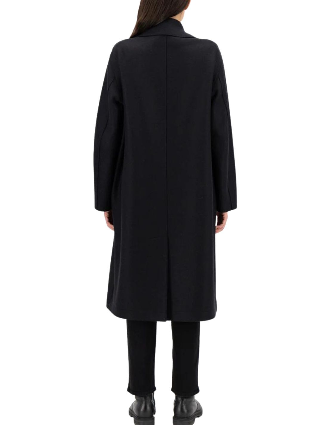 Black sailor coat pressed wool and polaire HARRIS WHARF LONDON - FW22