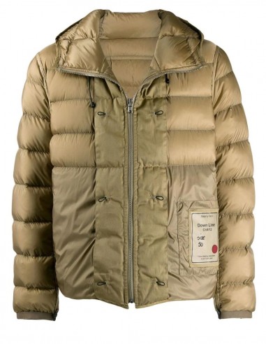 TEN C beige "Liner" puffa coat