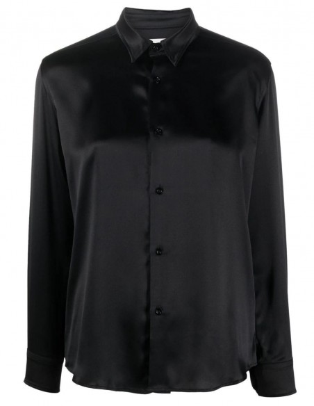 Black silk satin shirt AMI PARIS - FW22