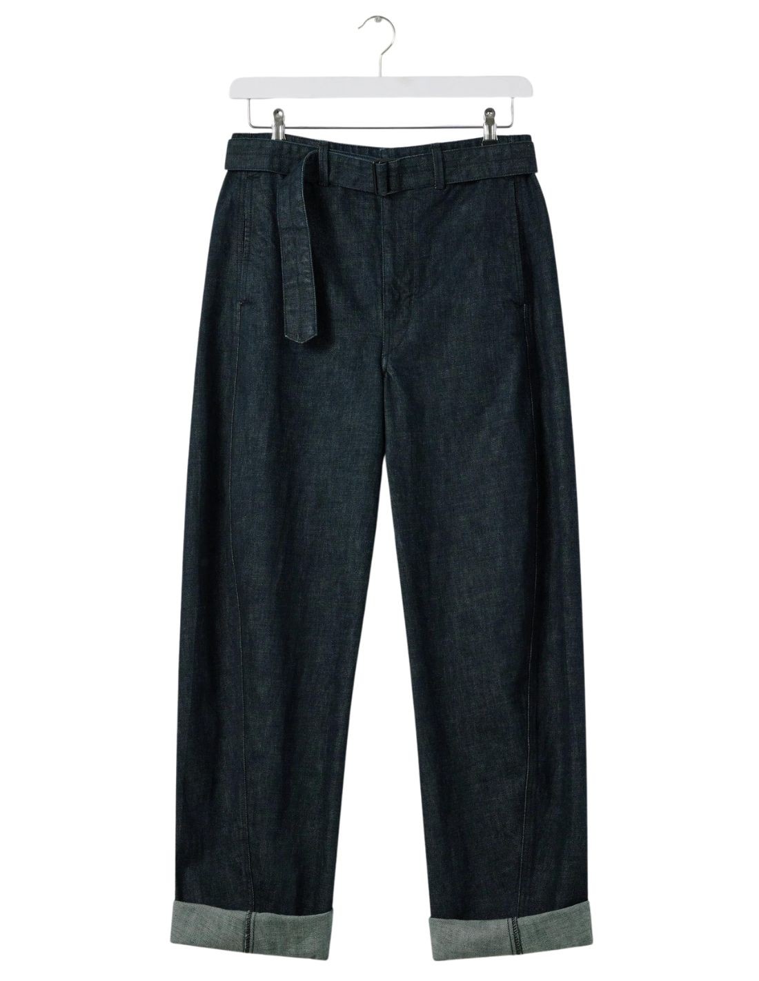 Twisted belted pants - indigo