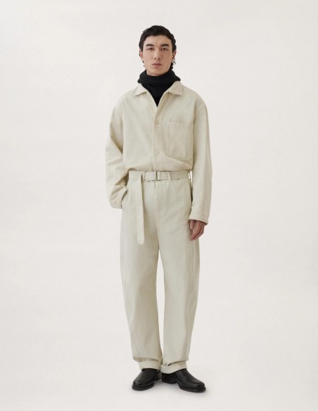 Misty ivory twisted belted pants LEMAIRE - FW22