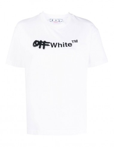 T-shirt "Spray Helv" blanc OFF-WHITE - FW22