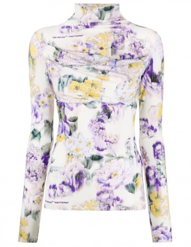 Second skin top with floral pattern OFF-WHITE - FW22