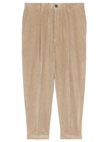 Beige corduroy carrot trousers AMI PARIS - FW22
